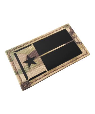 Multicam Infrared IR Texas Lone Star Flag 3.5x2 IFF Tactical Morale Fastener Patch