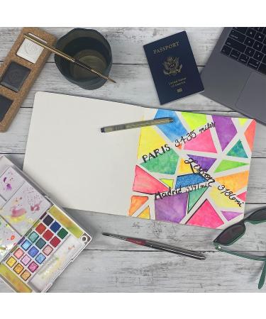 Artist Watercolor Sketchbook Journal - Large Portrait 8.25 x 5.5 Inches - 140lb / 300 GSM - Hardcover w/ Pocket - Buy Online on GoSupps.com