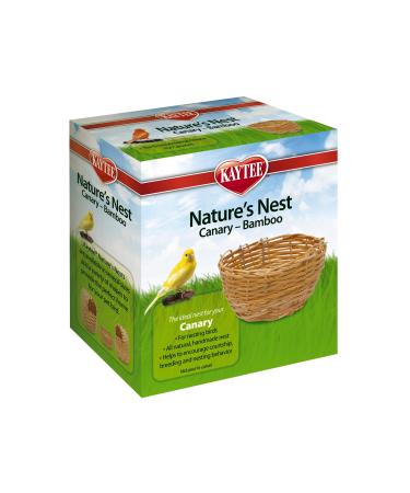 Kaytee Nature's Nest Natural Bamboo, Canary 3 3/4" diameter x 2" deep.