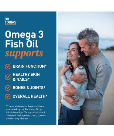 Dr. Tobias Omega 3 Fish Oil & Psyllium Daily Supplements for Heart Brain & Immune Support Healthy Bowel Movement Supports with Psyllium Husk Capsules - Buy Online on GoSupps.com