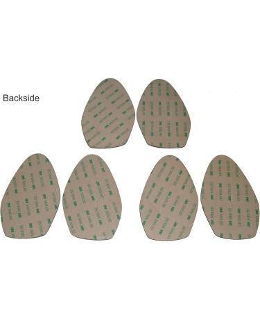 Stick-on Suede Soles for High-Heeled Shoes - 3 Pairs (Black, Light Tan, Gold Tan) - SUEDE-LA-r02 - Buy Online on GoSupps.com