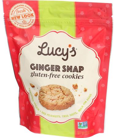 Buy Lucy's Ginger Snaps Cookies - 5.5 oz | Gluten-Free, All-Natural Treats - Buy Online on GoSupps.com