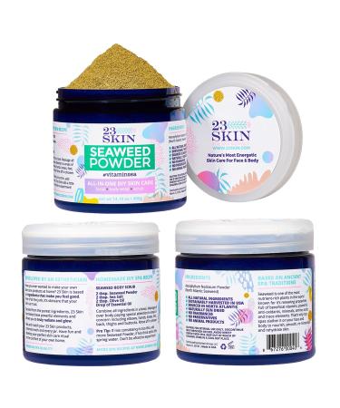Organic Seaweed Kelp Powder Scrubs & Facials - Nourish & Revitalize Skin - 100% USDA Organic Marine Skin Care Non-GMO Sustainably Harvested - 14.10oz - Buy Online on GoSupps.com