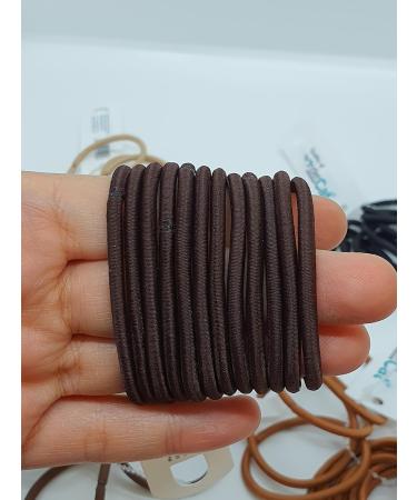 36 PCS 3mm Brown Elastic Hair Ties - No Metal Hair Bands for Women, Men, Girls, Kids - Buy Online on GoSupps.com