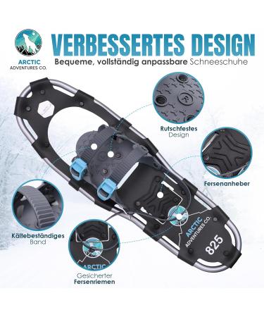Buy Arctic Adventures Co. Lightweight Aluminum Snowshoes for Men & Women - Adjustable Sizes & Trekking Poles | International Shipping - Buy Online on GoSupps.com