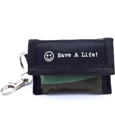 mantuuu CPR Ventilation Mask Set of 2 | Essential First Aid Kit with Disposable Gloves & Key Ring Carabiner - International Shipping Available - Buy Online on GoSupps.com