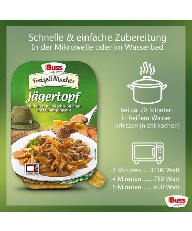 Buy Buss Freizeitmacher Hearty Hunters Pot - Noodles Meatballs & Mushrooms - 12 x 300g | International Shipping Available - Buy Online on GoSupps.com