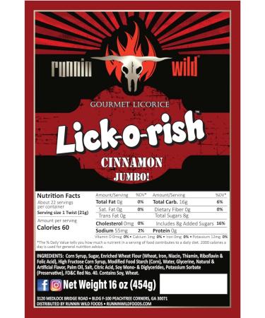 Lick-o-rish Gourmet Licorice (Cinnamon) - Buy Online on GoSupps.com