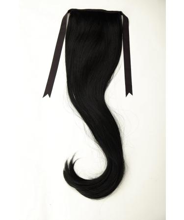 WIG ME UP Long Straight Black Braid Ponytail Hairpiece with Comb & Band - 65cm Jet Black Hair Extension D13001-1 - Buy Online on GoSupps.com