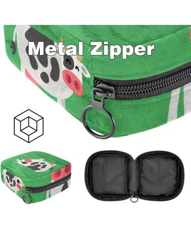 Green Cow Portable Ladies Napkins Storage Bag - Perfect for Women Teens & Girls | Menstrual Cup & Breastfeeding Pillow Holder - Buy Online on GoSupps.com