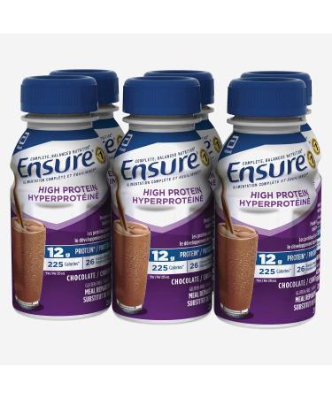Ensure High Protein 16g Ready-to-Drink Nutritional Supplement Chocolate 6 x 235 ml & High Protein Meal Replacement Complete Balanced Nutrition Chocolate 6 x 235 mL - Buy Online on GoSupps.com