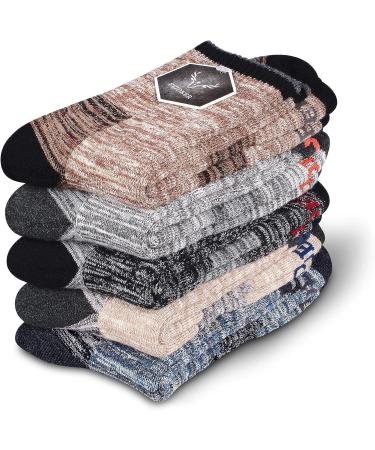 FEIDEER Men's Walking Hiking Socks - Moisture-Wicking Cushioned Quarter Crew Socks for Outdoor Sports - 3/4/5 Pairs, Sizes 6-15, Multiple Color Options - Buy Online on GoSupps.com