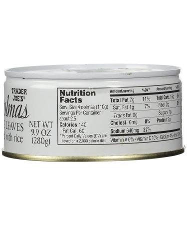 Trader Joe's Dolmas Vine Leaves Stuffed with Rice - Pack of 2 - Buy Online on GoSupps.com