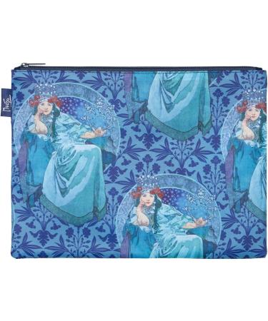 Travel Utensil Zip Pockets Set - 3-Part Suitcase Organizer Bags for Women & Girls | Cosmetic & Makeup Bag (Mucha Hyacinth) - Buy Online on GoSupps.com