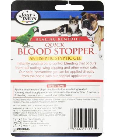 Four Paws Pet Quick Blood Stopper Gel 1.16 oz - Fast-Acting Pet First Aid Solution - Buy Online on GoSupps.com