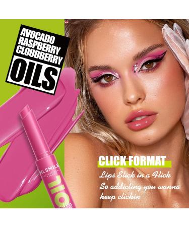 Shop 3 Colors Fat Lip Oil Click Slick - Moisturizing & Pigmented Glossy Lip Plumper with Coconut Oil | High-Glow Hydration - Buy Online on GoSupps.com