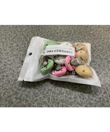 Schnuller Clip & Nipple Holder 12PC Wooden Dummy Clip Set for Babies & Children | 4 Colors Available - Buy Online on GoSupps.com