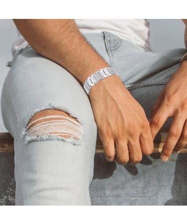 Buy Jeracol Men's Titanium Steel Magnetic Bracelet - 3500 Gauss Healing Adjustable Wristband with Distance Tool & Gift Box - Perfect Jewelry Gift - Buy Online on GoSupps.com
