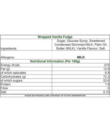 Sweet Gifts Christmas Sweets Jars - Wrapped Vanilla Fudge - Christmas Snow Label - Medium Jar - 500grams - Buy Online on GoSupps.com