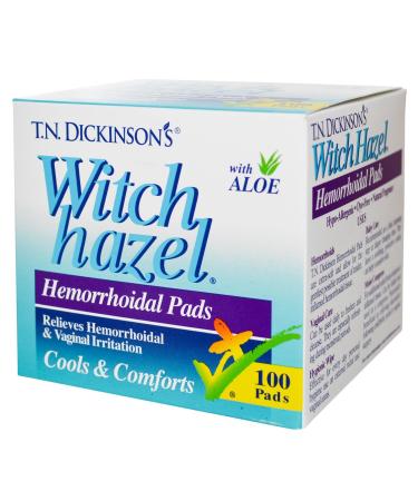 Dickinson Brands T.N. Dickinson's Witch Hazel Hemorrhoidal Pads with Aloe 100 Pads