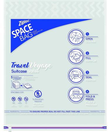 Ziploc Space Bag Clothes Vacuum Sealer Storage Bags - 2ct for Home Organization & Travel - Buy Online on GoSupps.com