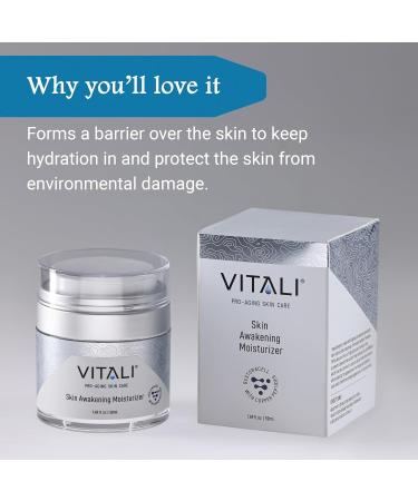 Vitali Skin Awakening Moisturizer - Premium Anti-Aging Cream to Hydrate & Protect Skin from Wrinkles - 1.69 fl. oz - Buy Online on GoSupps.com