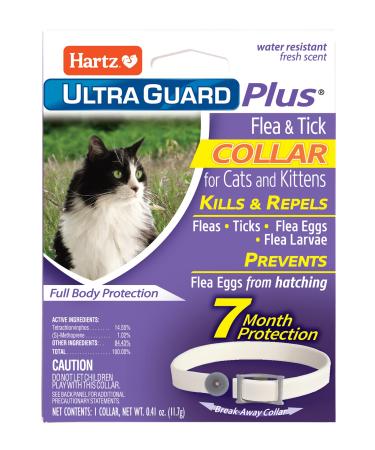 Hartz UltraGuard Plus Water Resistant 7 Month Protection Breakaway Flea & Tick Collar for Cats (3270094268)