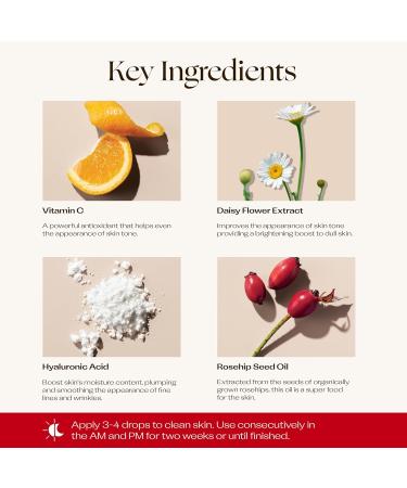 Trilogy Vitamin C Booster Treatment - Brightening Serum with Hyaluronic Acid | 0.51 fl oz | International Shipping Available - Buy Online on GoSupps.com