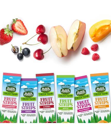 Black Forest Stretch Island Fruit Strips Variety Pack - 48 Count, 0.5oz Strips (Cherry, Apple, Raspberry, Grape, Strawberry, Apricot) - Buy Online on GoSupps.com