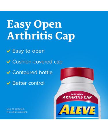 200 Count Aleve Easy Open Arthritis Cap Tablets for Pain Relief - Naproxen Sodium - Buy Online on GoSupps.com
