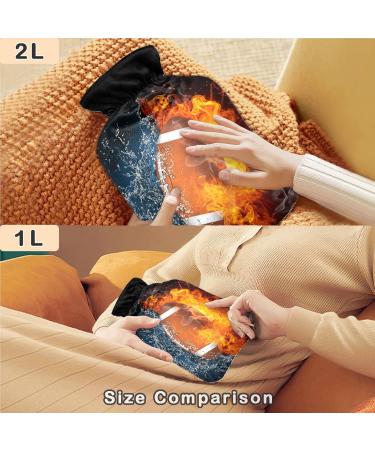 NAANLE Fire American Football Heat Bottle - 2L Transparent Hot Water Bottle for Bed Hand & Feet Warmer | Pain Relief & Heat Therapy - Buy Online on GoSupps.com