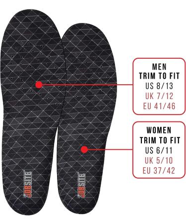 Jobsite Gel Work Insoles - Trim to Fit - US Men's Size 8-13 - Buy Online on GoSupps.com