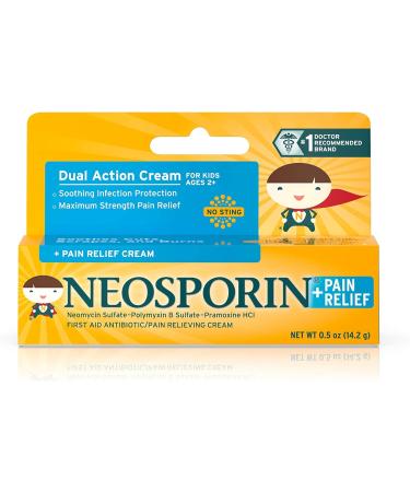 Neosporin + Pain Relief Antibiotic Cream .5 oz | Fast Pain Relief - Buy Online on GoSupps.com
