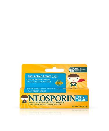 Neosporin Kids Antibiotic Cream Maximum Strength + Pain Relief 0.5 oz - Buy Online on GoSupps.com