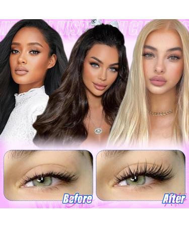 Buy Wispy Lash Clusters - 10-13mm CC Curl Eyelash Extensions | 96 Pcs Natural Look Eyelash Clusters by Pleell - Buy Online on GoSupps.com