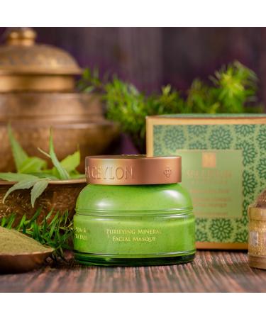 SPA CEYLON Neem & Tea Tree Clay Facial Masque | Mineral-Rich Acne Treatment | Cruelty-Free & 100% Vegetarian | Ideal for Oily Skin | Natural Glow - Buy Online on GoSupps.com