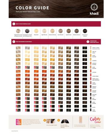Khadi Dark Brown Plant Hair Color - 100g Natural & Vegan Hair Dye for Deep Shiny Dark Brown to Black - Certified Natural Cosmetics - Buy Online on GoSupps.com