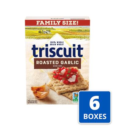 Triscuit Roasted Garlic Whole Grain Wheat Crackers  Family Size  12.5 oz - Pack of 6 - Buy Online on GoSupps.com