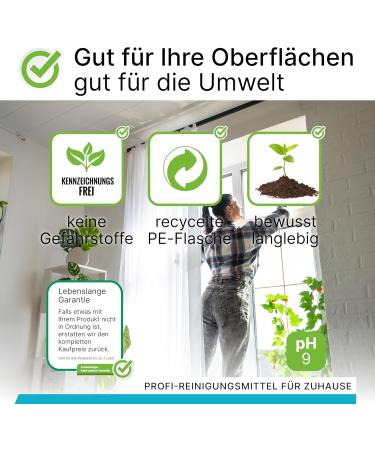 Biohy Glass & Surface Cleaner 10L | Streak-Free Shine | Concentrate for Windows & Kitchen | Fat & Lime Remover | Ideal for Glass & Plastic - Buy Online on GoSupps.com