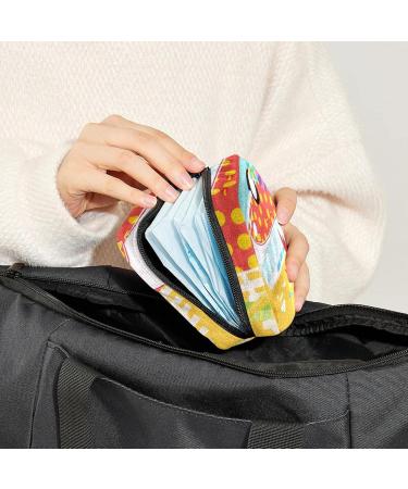 Buy Women's Bonds Storage Pockets - Stillpad Keeper Coconut Tree Yellow Pattern Portable Period Kit | Stylish Feminine Product Bag for Girls - Buy Online on GoSupps.com