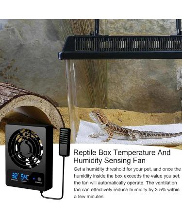 Rurunklee Ventilation Fan for Reptile Enclosure - Smart Reptile Temperature and Humidity Gauge with LED Display - Efficient Cooling Fan Durable Ventilation Fan for Snakes Rainforest Terrarium A: ( ) - Buy Online on GoSupps.com
