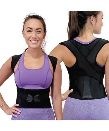 NORIBO | Back Brace-Posture Corrector for Women & Men - Adjustable Upper & Lower Back Support - Neck  Back & Shoulder pain relief - Back Posture Corrector  Back Braces & Spine corrector (Medium)