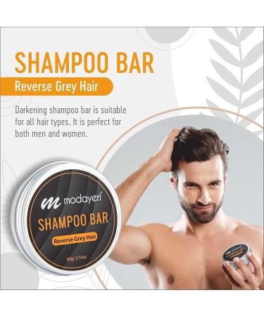 Reverse Grey Hair Bar Shampoo - Gray Hair Repair & Moisturizer with Hair Darkening Formula - 2.15 Oz - Buy Online on GoSupps.com