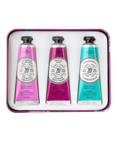 La Chatelaine Hand Cream Trio Tin Gift Set - Graduation & Teacher Gift | Made in France with 20% Organic Shea Butter & Argan Oil | 3 x 1 fl oz (Cherry Almond, Wild Fig) | Plant-Based Formula in Ready-To-Gift Tin - Buy Online on GoSupps.com