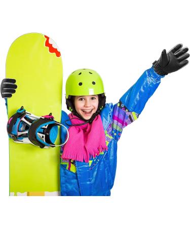 WALSKING Kids Winter Gloves - Waterproof Insulated Ski Gloves for Boys Girls Youth - Black Medium (9-12 years) - Buy Online on GoSupps.com