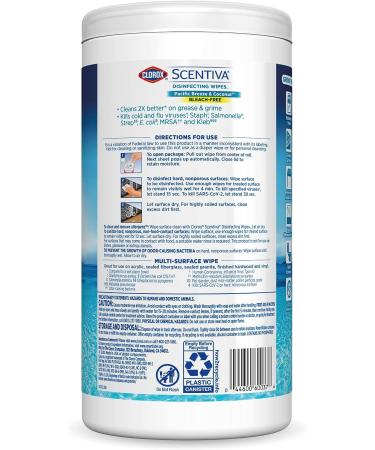 Clorox Scentiva Cleaning Wipes | Pacific Breeze & Coconut Scent | 75 Count - Buy Online on GoSupps.com