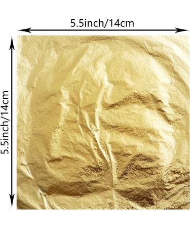100 Sheets Imitation Gold Leaf for Painting, Gilding, Crafting - 5.5x5.5 Inches Foil Sheets - Buy Online on GoSupps.com