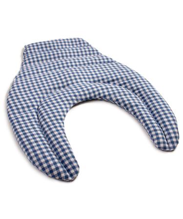 Neck pillow with back part - blue-white - cherry stone pillow - neck pillow - back heat pad cherry stones