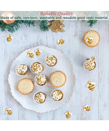 Mikimiqi 40 Pcs Tiny Resin Bees Decor with Storage Box - Bumble Bee Embellishments for DIY Craft and Home Decor - Buy Online on GoSupps.com
