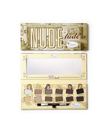theBalm  Nude 'Tude Eyeshadow Matte Shimmer Palette 12 Colors - Highly Pigmented Professional Natural Bronze Neutral Smoky Cosmetic Eye Shadows Naughty